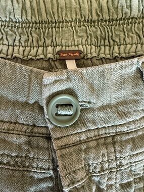 Free People Olive Green Button up Pants